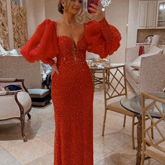 Fjolla Nila, custom made evening gown, size 4-6, worn once, like new - Picture 4 of 4